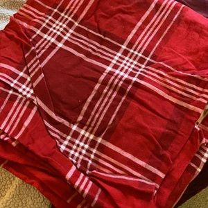Red flannel duvet cover